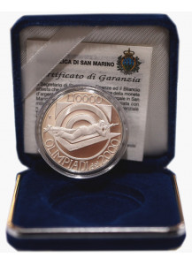 1999 - 10.000 lire San Marino argento proof Olimpiadi del 2000 Sidney